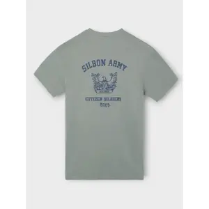 T-Shirt mit lockerer Passform und Soldaten-Print Silbon image-1