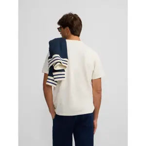 T-Shirt mit Flockmotiv Silbon image-5