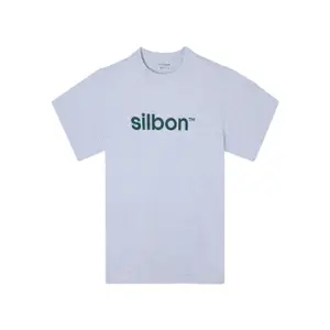 T-shirt med flocktryck Silbon image-0