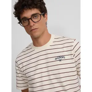 Gestreiftes T-Shirt Silbon image-6