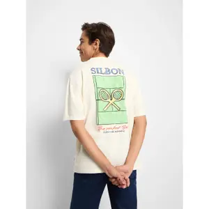 T-Shirt mit lässigem Schnitt mit dem Motiv "the perfect set". Silbon image-5