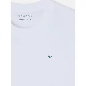 Klassisches T-Shirt mit spezieller Passform und Mini-Logo Silbon image-2