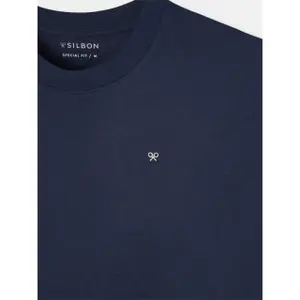 Klassisches T-Shirt mit spezieller Passform und Mini-Logo Silbon image-2