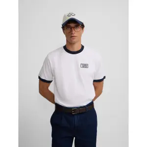 T-Shirt mit Retro-Seidenpatch Silbon image-1