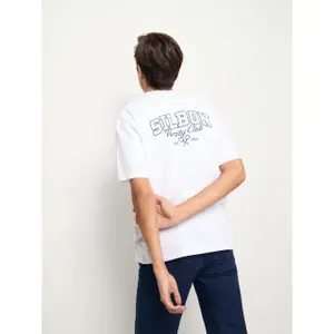 T-Shirt mit lockerem Schnitt und Druck auf dem Rücken Silbon image-3