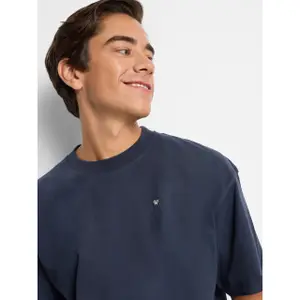 T-Shirt mit lockerem Schnitt und Druck auf dem Rücken Silbon image-4