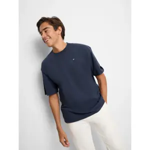 T-Shirt mit lockerem Schnitt und Druck auf dem Rücken Silbon image-1