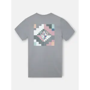 T-Shirt mit Pixel-Ethnomuster Silbon image-3