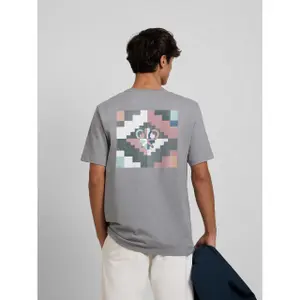 T-Shirt mit Pixel-Ethnomuster Silbon image-4