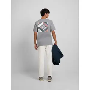 T-Shirt mit Pixel-Ethnomuster Silbon image-5
