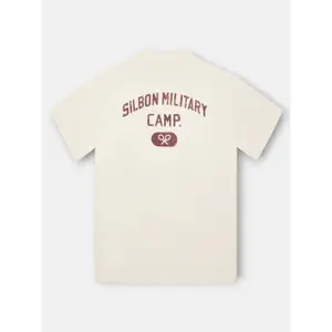 T-Shirt mit militärischem Camp-Muster in spezieller Passform Silbon image-3