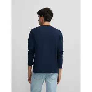 Langarm-T-Shirt mit mittlerem Logo Silbon image-3
