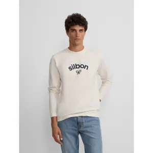 Langarm-T-Shirt mit mittlerem Logo Silbon image-1