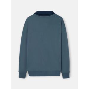 Felpa con colletto polo a contrasto Silbon image-1