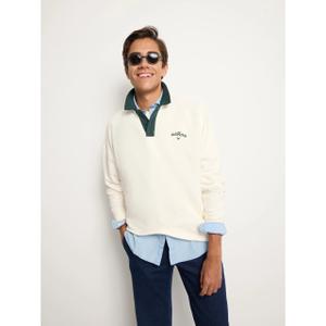 Felpa con col polo a contrasto e motivo racchetta Silbon image-3