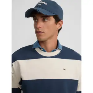 Sweter z mieszanki bawełny w szerokie paski Silbon image-4