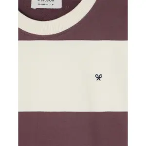 Sweter z mieszanki bawełny w szerokie paski Silbon image-6