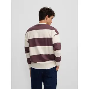 Sweter z mieszanki bawełny w szerokie paski Silbon image-4