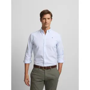 Camicia a maniche lunghe in tessuto oxford a righe Silbon image-1