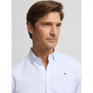 Camicia a maniche lunghe in tessuto oxford a righe Silbon image-4