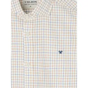 Tvåfärgad rutig långärmad skjorta Silbon image-5