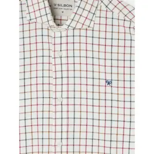 Camisa de manga larga a cuadros tricolores Silbon image-5