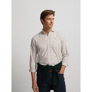 Camisa de manga larga a cuadros tricolores Silbon image-1