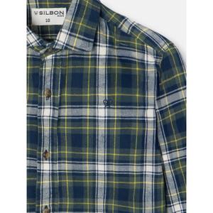 Kids' long sleeve tartan shirt Silbon image-1