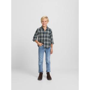 Kids' long sleeve tartan shirt Silbon image-3