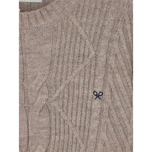 Ronde hals pull in gedraaide brei met racket borduursel Silbon image-2