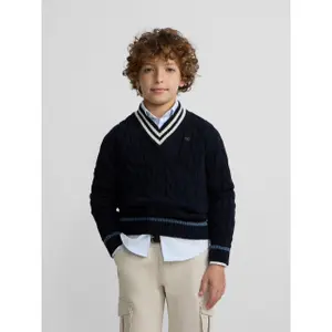 Kids' mixed wool roll neck jumper Silbon image-4