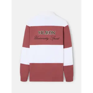 Gestreiftes Langarm-Rugby-Shirt Silbon image-1