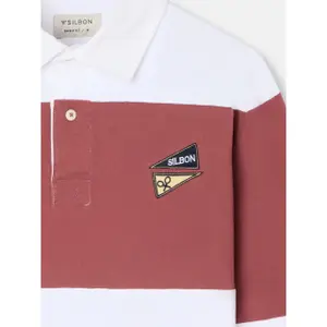 Gestreiftes Langarm-Rugby-Shirt Silbon image-2