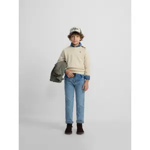 Buttoned round neck jumper for kids Silbon image-3