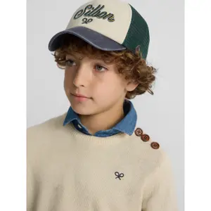 Buttoned round neck jumper for kids Silbon image-5