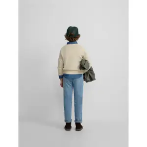 Buttoned round neck jumper for kids Silbon image-6