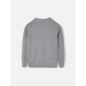 Buttoned round neck jumper for kids Silbon image-1