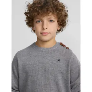 Buttoned round neck jumper for kids Silbon image-5