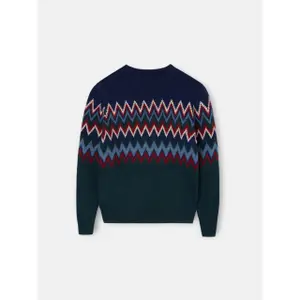 Children's jacquard fabric round neck sweatshirt Silbon image-1