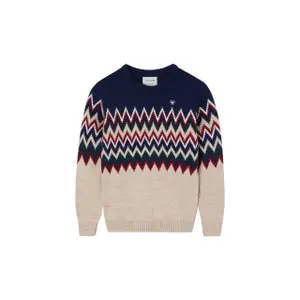 Children's jacquard fabric round neck sweatshirt Silbon image-0