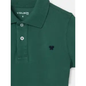 Embroidered classic polo for kids Silbon image-2
