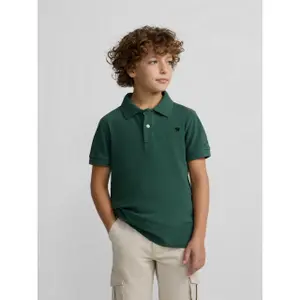 Embroidered classic polo for kids Silbon image-3
