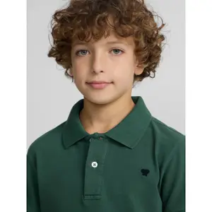 Embroidered classic polo for kids Silbon image-5