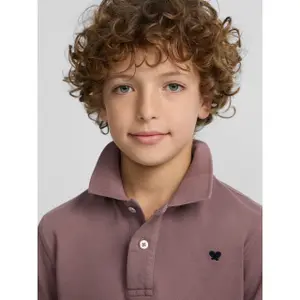 Embroidered classic polo for kids Silbon image-4