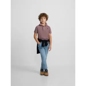 Embroidered classic polo for kids Silbon image-5