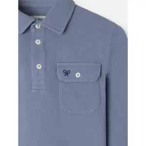 Long sleeve polo with pocket for kids Silbon image-2