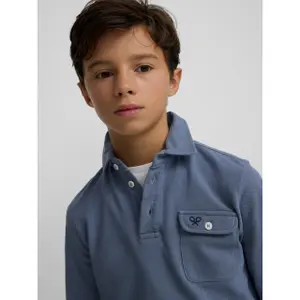 Long sleeve polo with pocket for kids Silbon image-4
