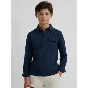 Long sleeve polo with pocket for kids Silbon image-4