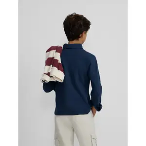 Long sleeve polo with pocket for kids Silbon image-5