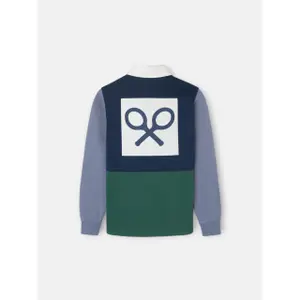 Children's long-sleeve cotton rugby polo Silbon image-1